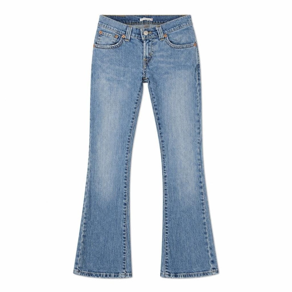 Levis 542 Jeans Womens 6M Flare Y2K Low Rise Flap Pocket Blue Medium Wash Fade